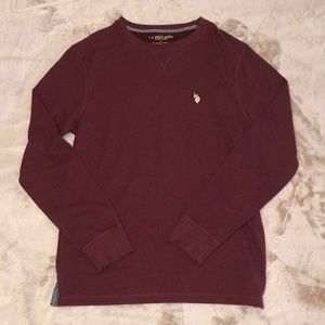 Mens long sleeve polo